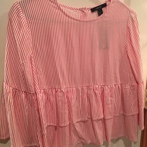 Forever 21 small red and white blouse